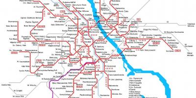 Warsaw tren mapa