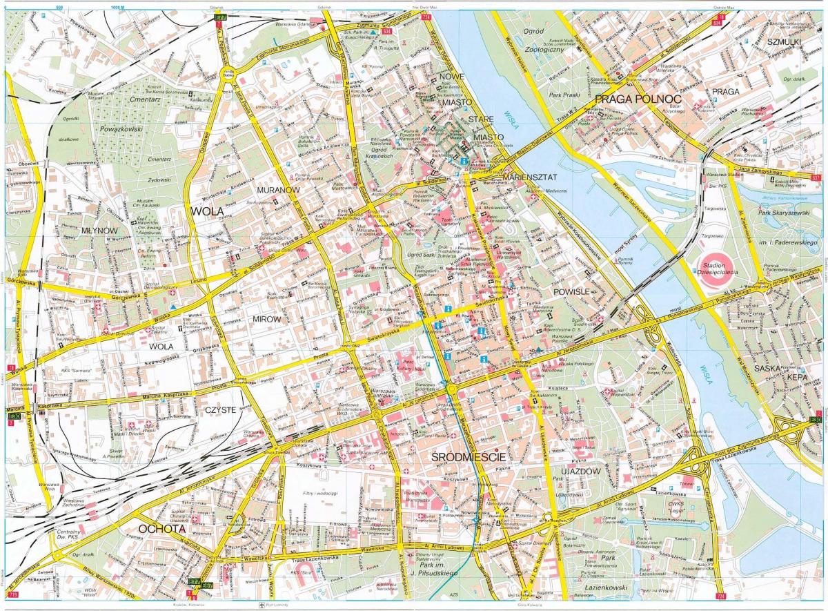 Warsaw sa mapa