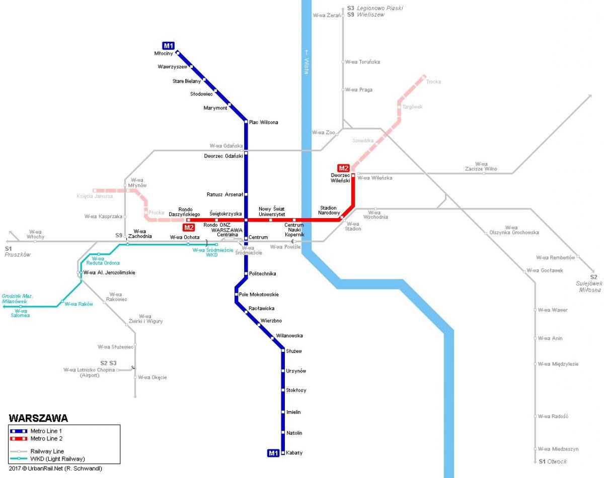 metro mapa ng Warsaw poland
