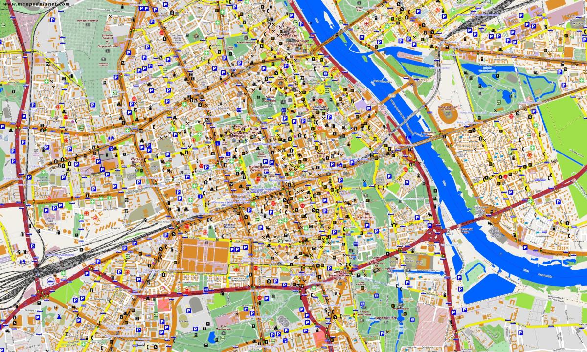 Mapa ng Warsaw offline 