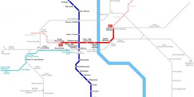 Metro mapa ng Warsaw poland