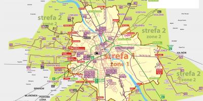 Mapa ng Warsaw bus 