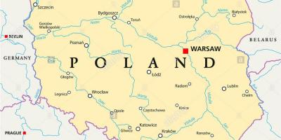 Warsaw lokasyon sa mapa ng mundo