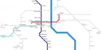 Mapa ng metro Warsaw