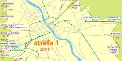 Mapa ng Warsaw zone 1 2 